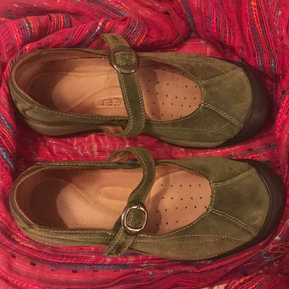 Sage green Keen Mary Jane Flats